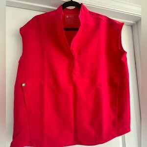 FIGS pink maternity scrub top